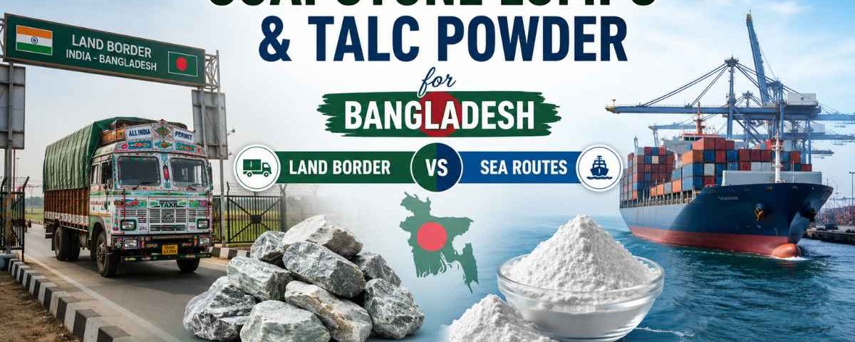 Soapstone Lumps & Talc Powder for Bangladesh: Land Border vs Sea Routes