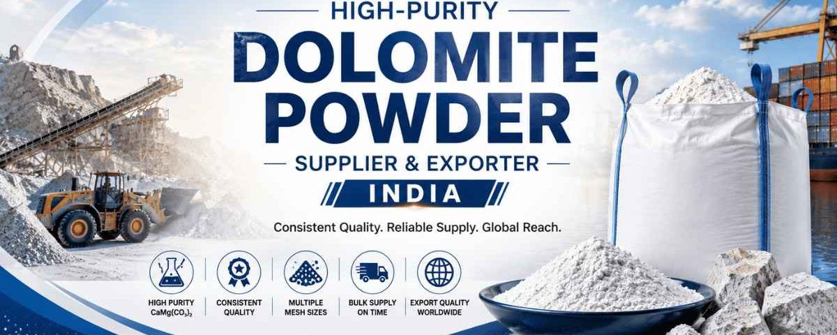 Bulk Dolomite Powder Supplier & Exporter India