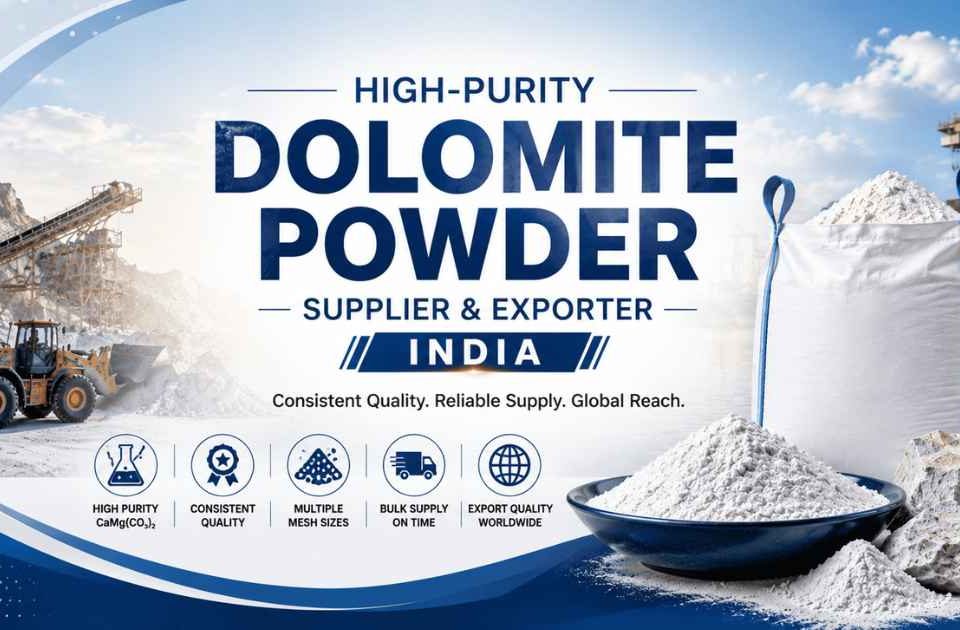 Bulk Dolomite Powder Supplier & Exporter India